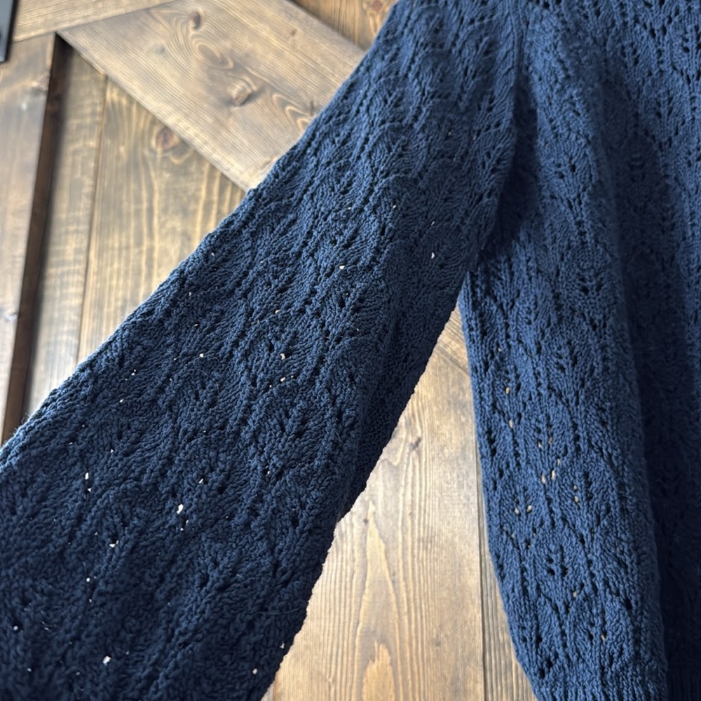 SÉZANE Marine Taille Pullover Sweater - Picture 6 of 13